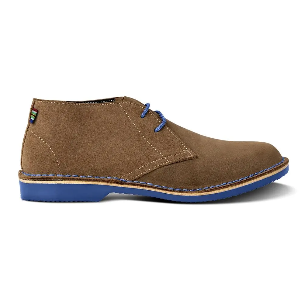 Mesh Lining Veldskoen Leather Traditional Heritage J Bay - Blue Sole / Grain Suede