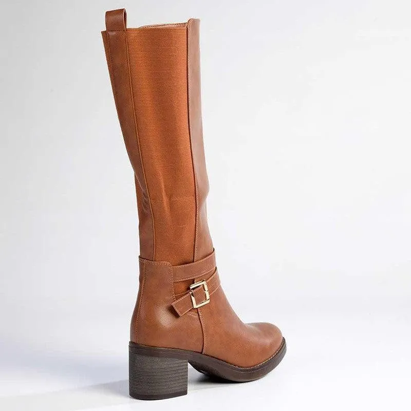 Madison Gabriella 2 Long Gusset Boots - Tan All Terrain Grip