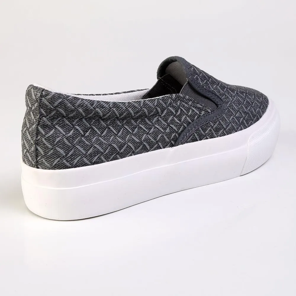 Direct Ladies Fashion Vulcanized Sneakers  - Black Track Day Dynamic Arch