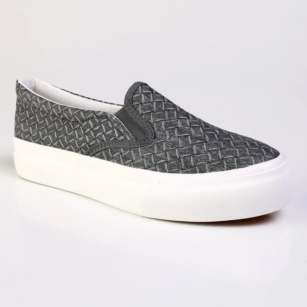 Lightweight Ride Breath Grip Direct Ladies Fashion Vulcanized Sneakers  - Black