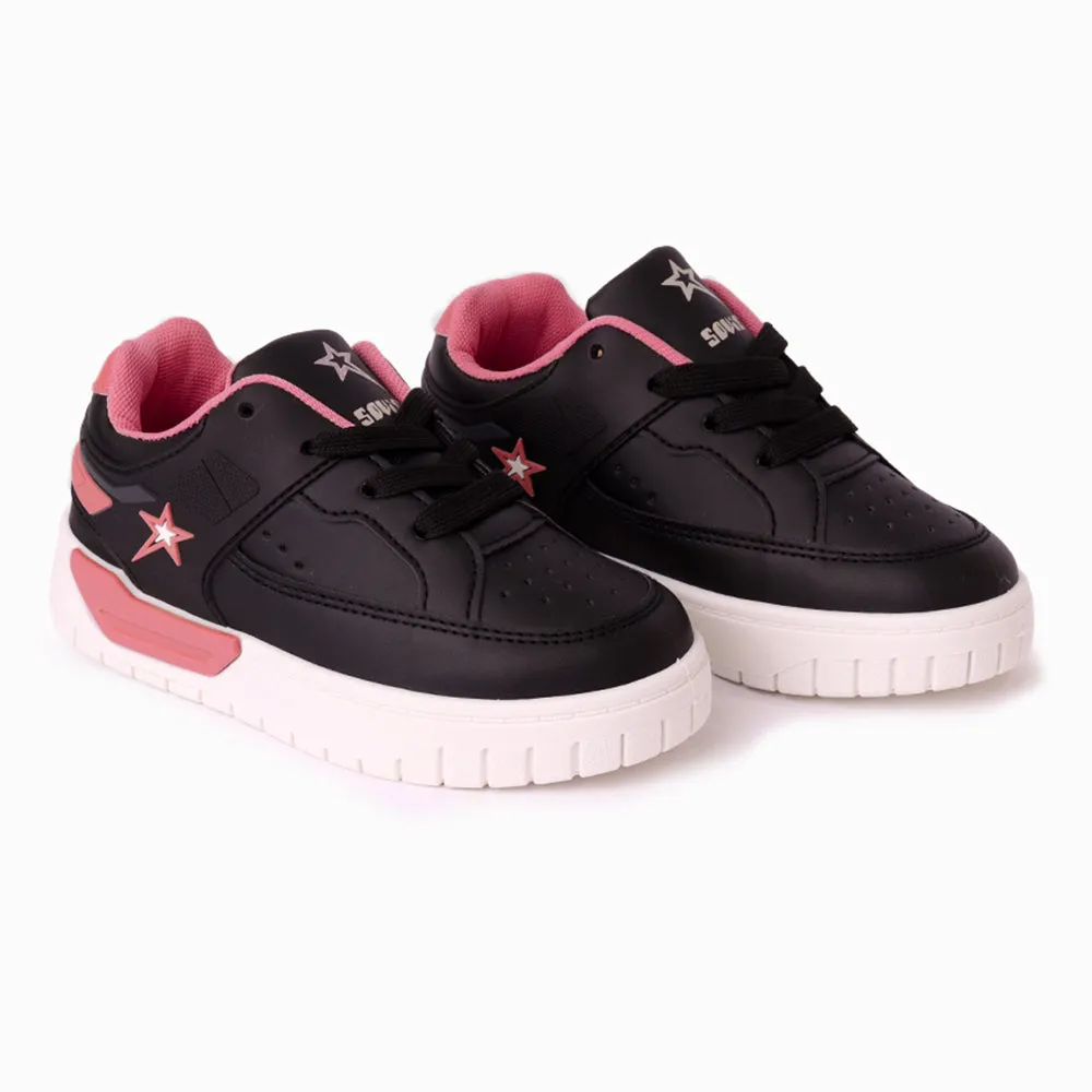 Agile Walk Adaptive Comfort Soviet K Addison Kids Sneaker - Black/Smokey Rose