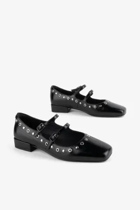 Venezuela Double Strap Mary Jane - Black ankle boots Lace Lock Technology