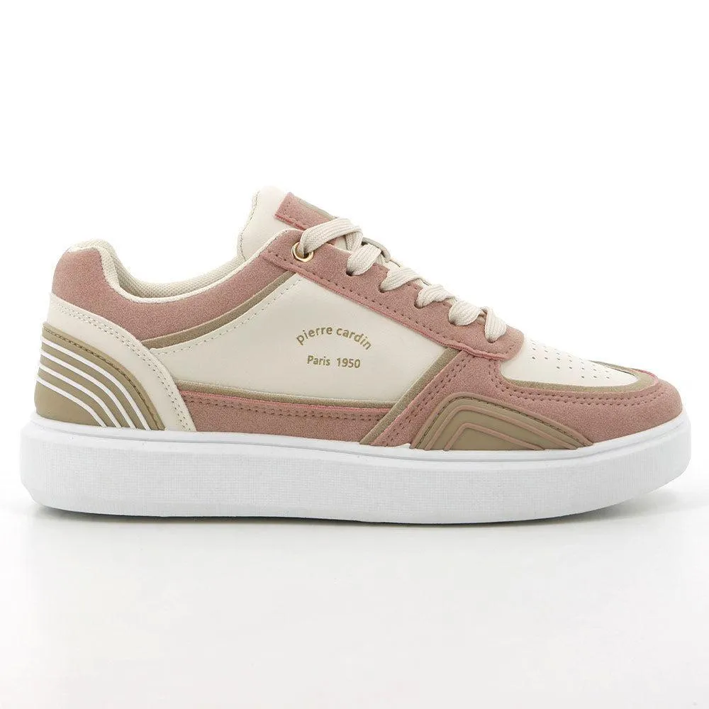 Pierre Cardin Denise 1 Sneaker - Pink / Beige Bonded Seam Construction Water resistant coating