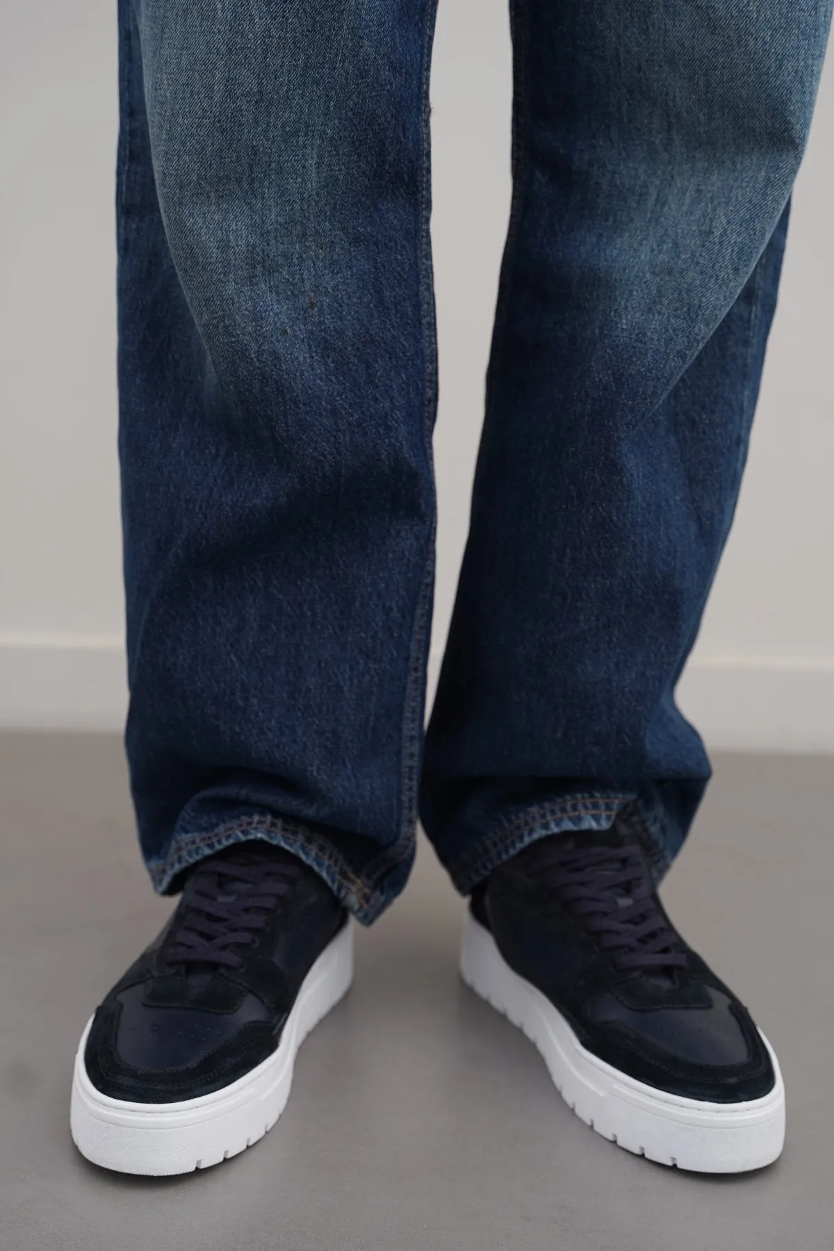 LEATHER CHUNKY SNEAKERS teenagers Rubberized Traction