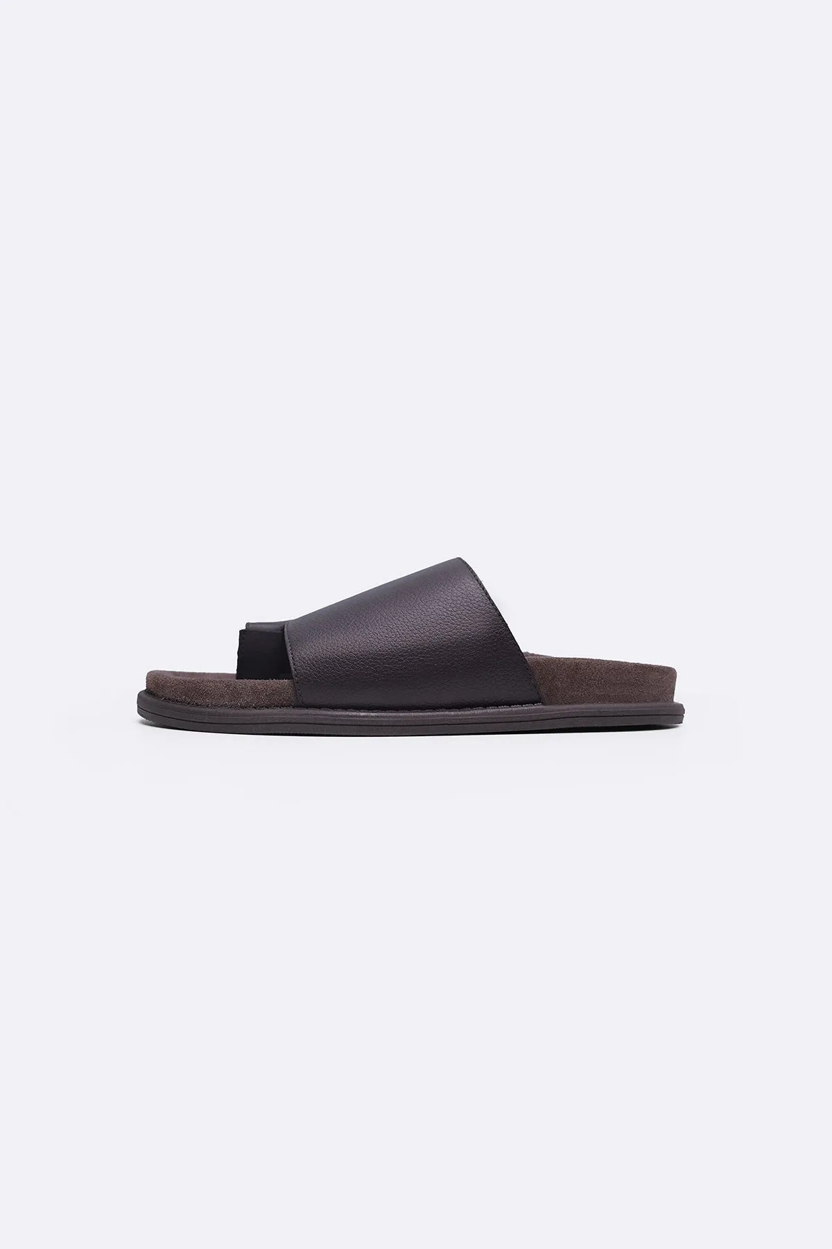 Optimal ease Casual Style TOE LOOP LEATHER SLIDES