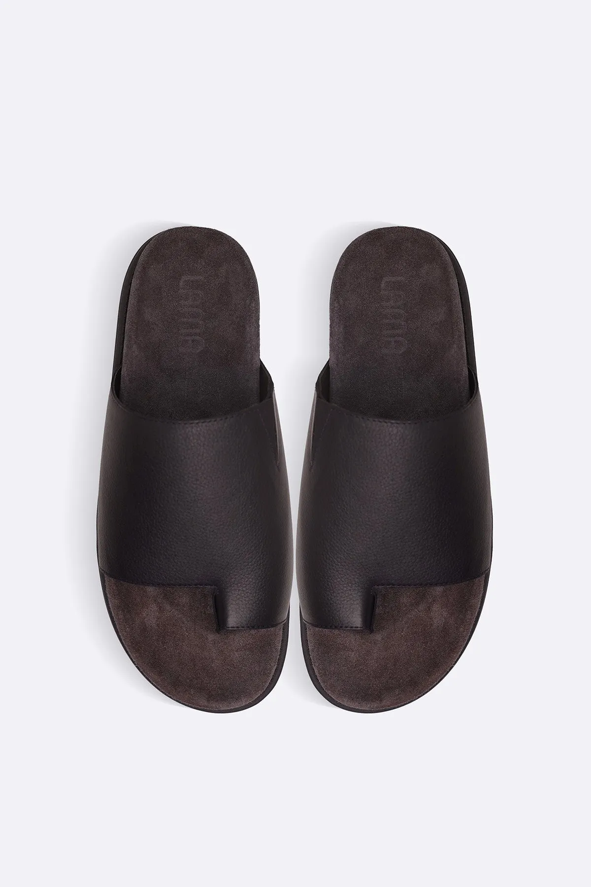 Smooth Inner Seam weekend adventurers TOE LOOP LEATHER SLIDES