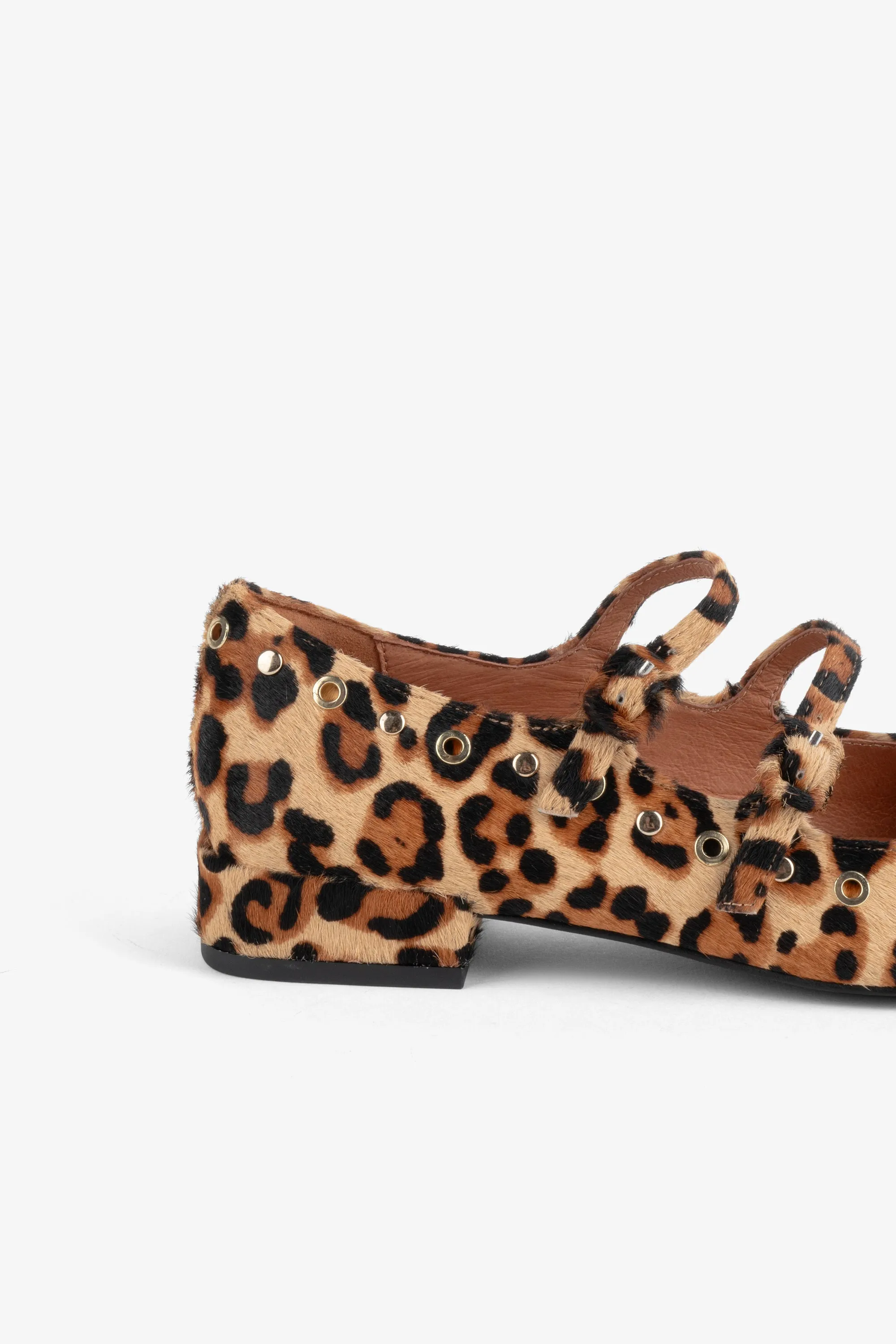 lightest Venezuela Double Strap Cowhide Mary Jane - Leopard