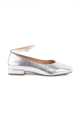 Sleek cushioning work - appropriate Pumpkin Flat - Silver