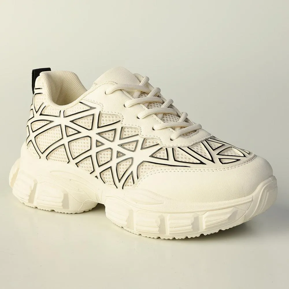 Madison Webster Chunky Sneaker  - Off White Fast Entry Ground Contact Sole