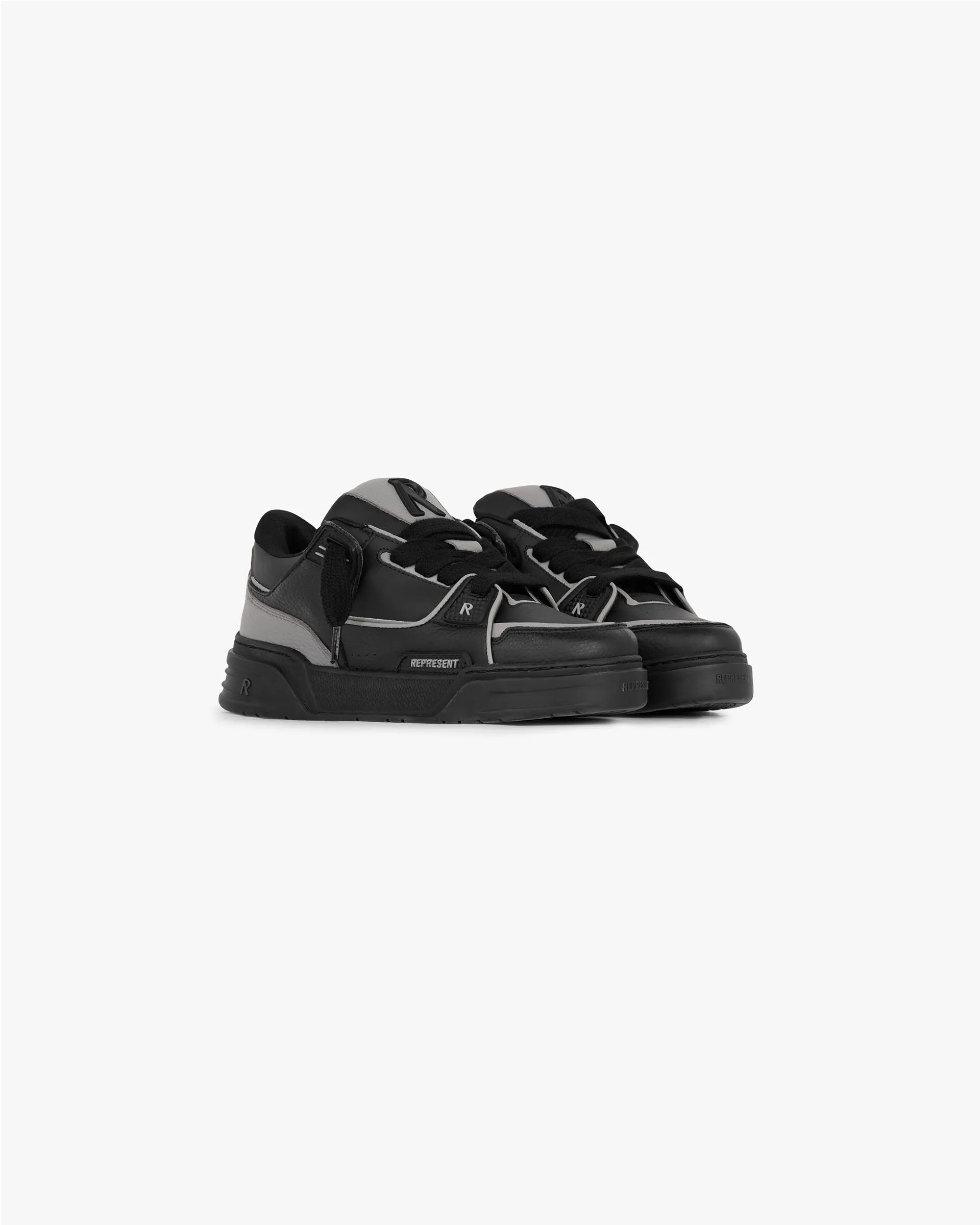 Traction Enhanced Pattern Studio Sneaker - Triple Black