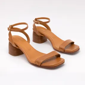 Camel Heeled Swap Sandal Pressure Relief