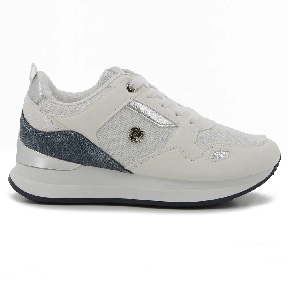 Pierre Cardin Melanie 3 Sneaker - White Blue Supportive Comfort