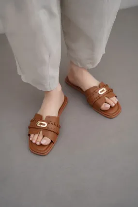 padded sole multi-color WHIPSTITCH SLIDES