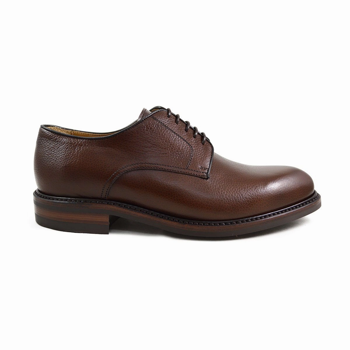 Berwick 1707 Country Grain Plain Derby Shoe (4169) Dark Brown Premium Office Fit Agile Step