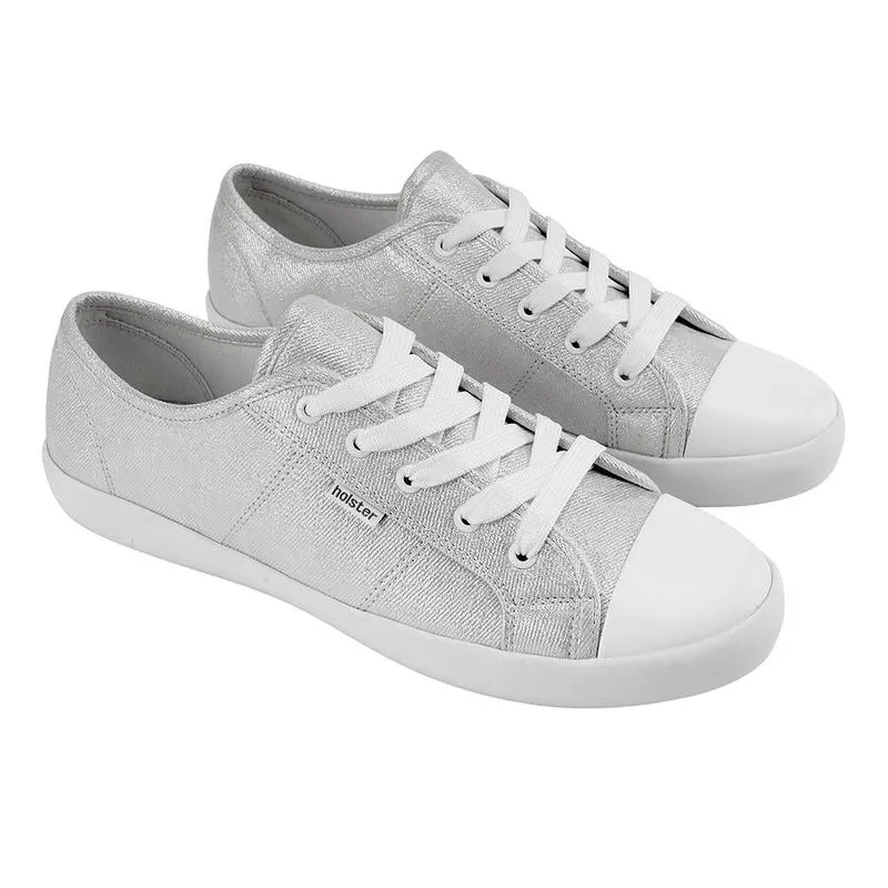 Fitness Footwear Ankle Collarbrace Holster Cleo Lace Sneaker - White