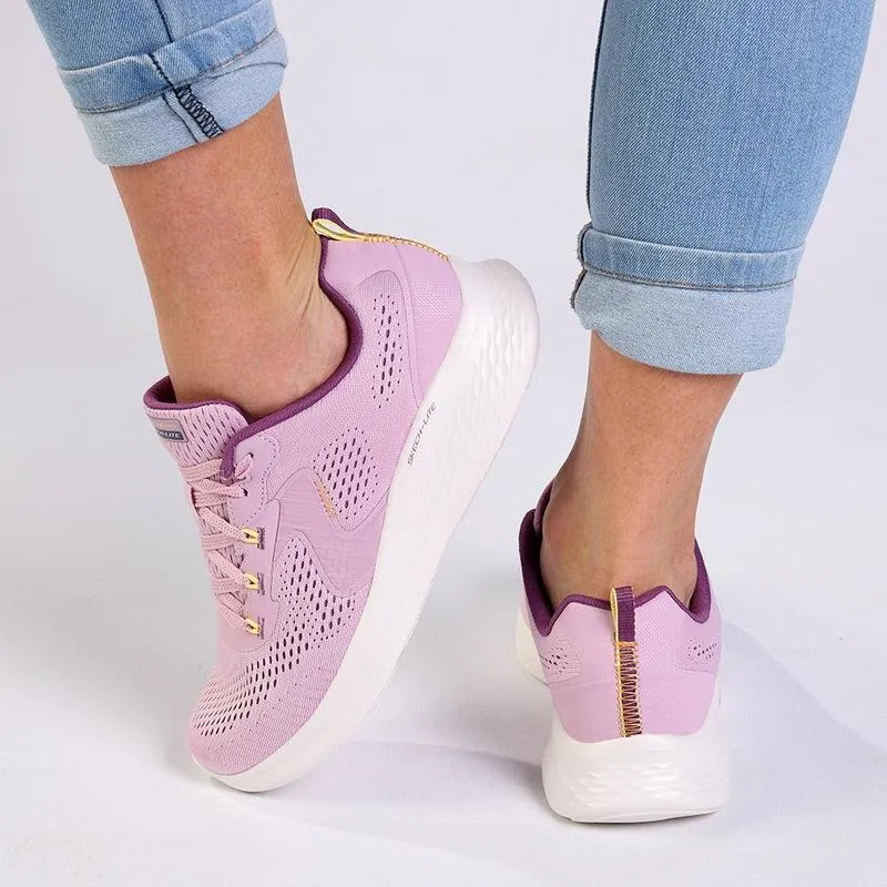 Skechers Skech-Lite Pro Sneaker - Mauve Move Daily Double Stitched Seams