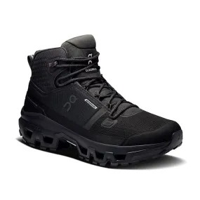 Men's Cloudrock Mid Waterproof Black/Black Rugged Built Hiking Trails Tough Sole