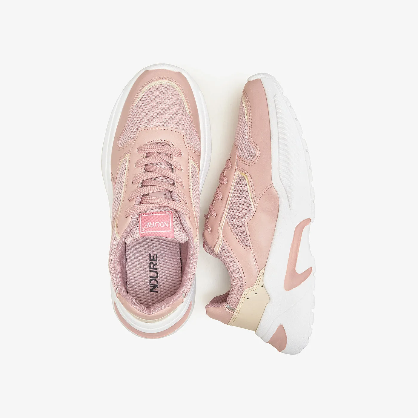 Shock absorption system Reinforced Eyelets Women's Chunky Mesh Sneakers