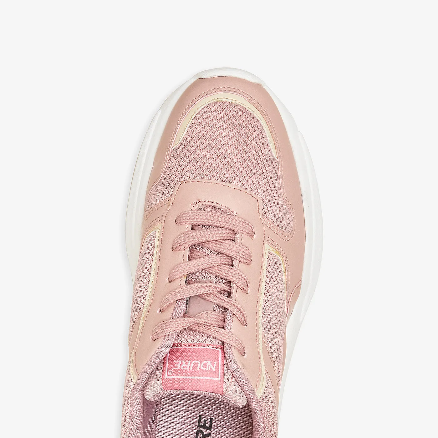 Light Grip Lightweight Outsole Women's Chunky Mesh Sneakers