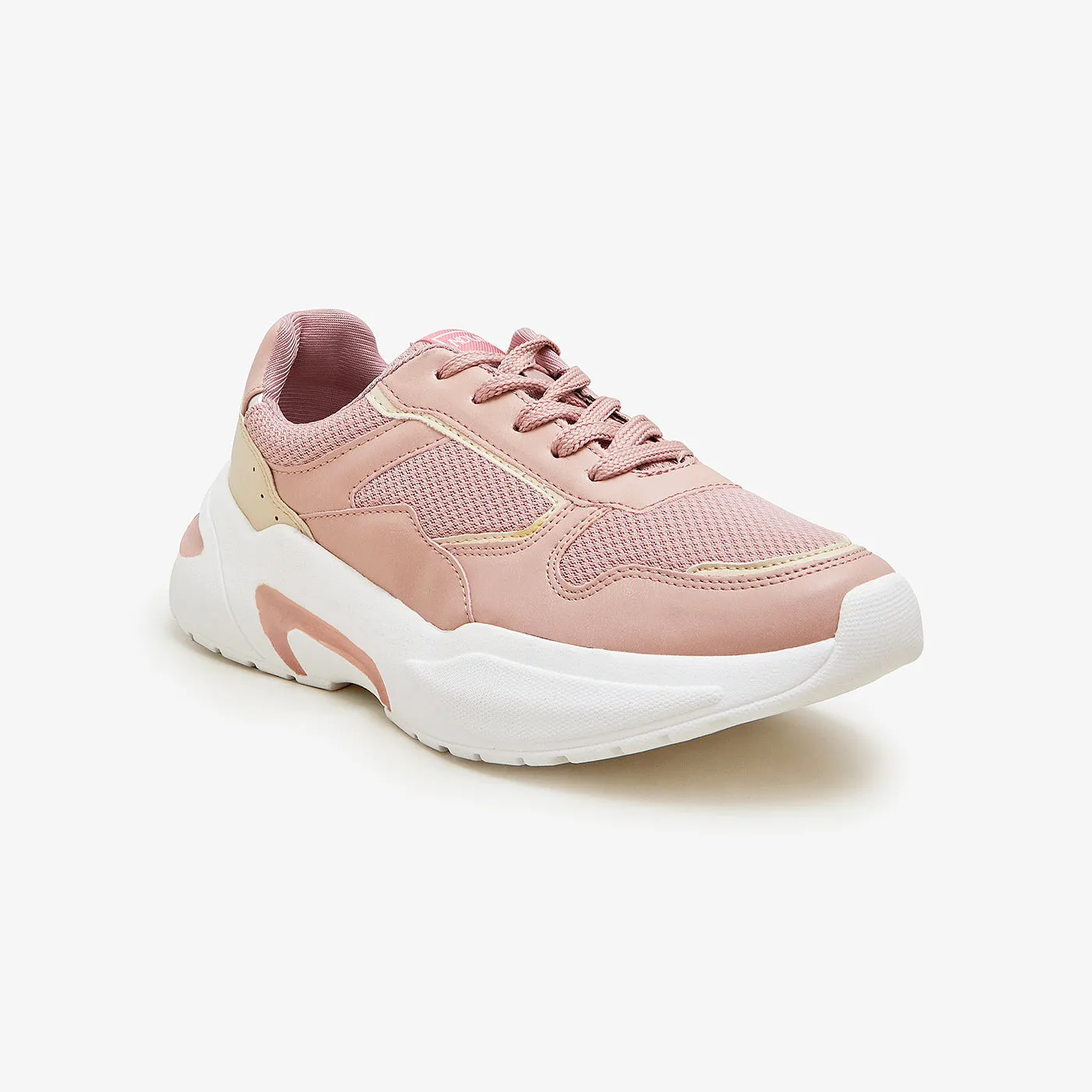 Athletic Design Vulcanized Sole Tech Women's Chunky Mesh Sneakers