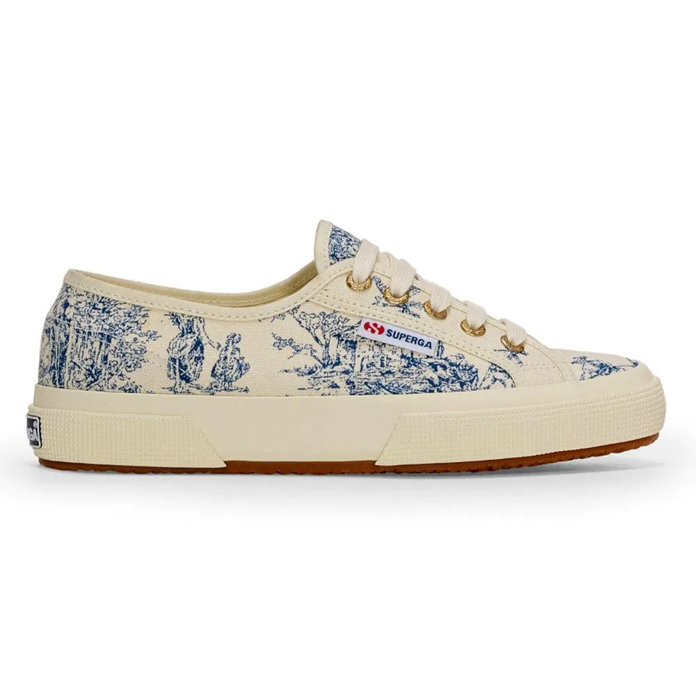 High-performance ease Superga Toile De Jouy 275 Sneaker - Beige Nat/Blue Navy