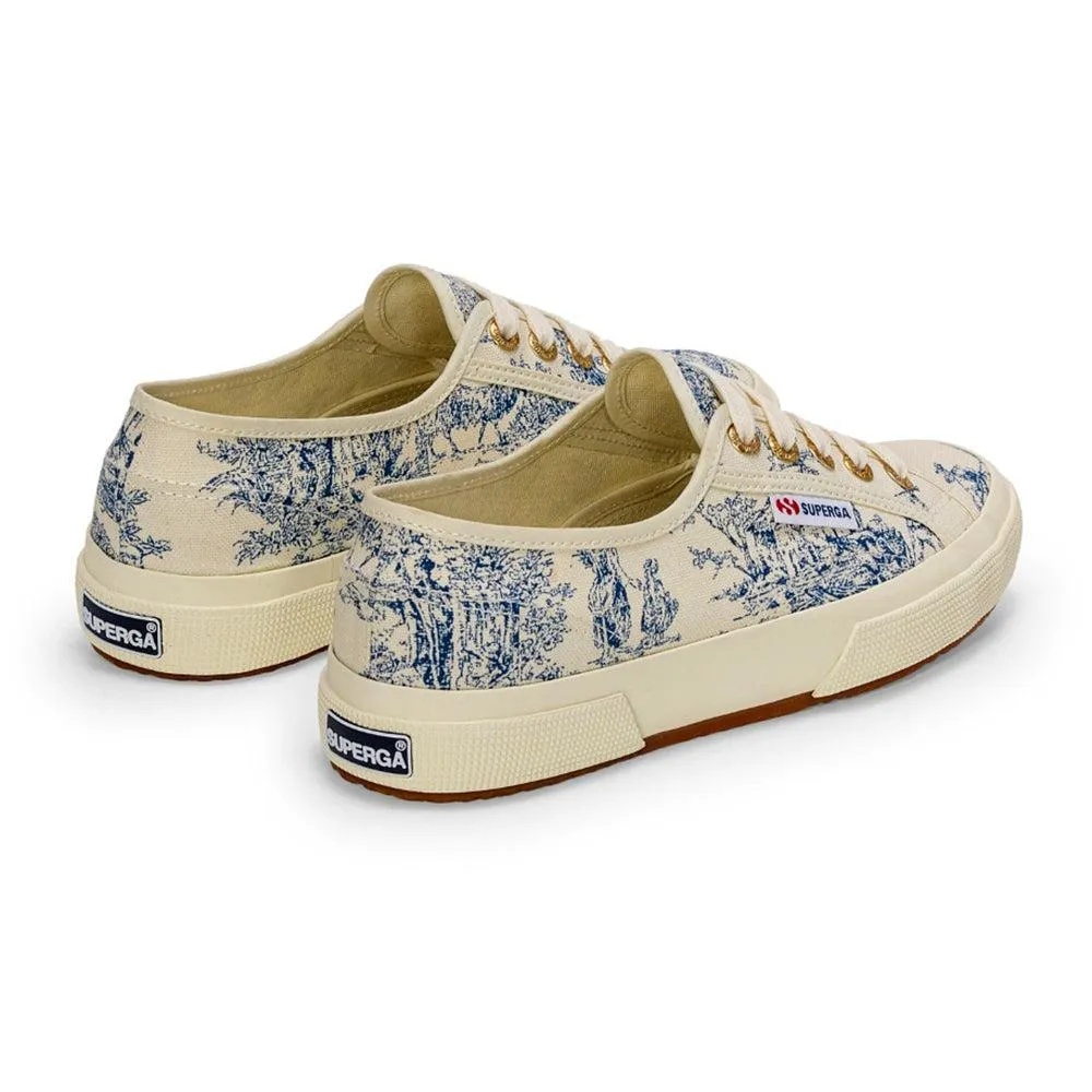 Superga Toile De Jouy 275 Sneaker - Beige Nat/Blue Navy Abrasion Resistant TPU